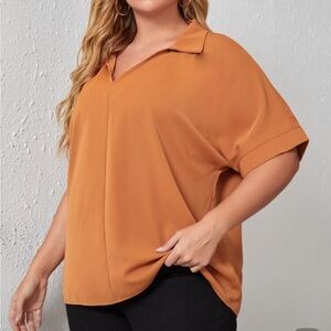 SHEIN Women's Rust Blouse